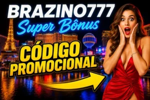 Banner Brazino777 com código promocional e super bônus